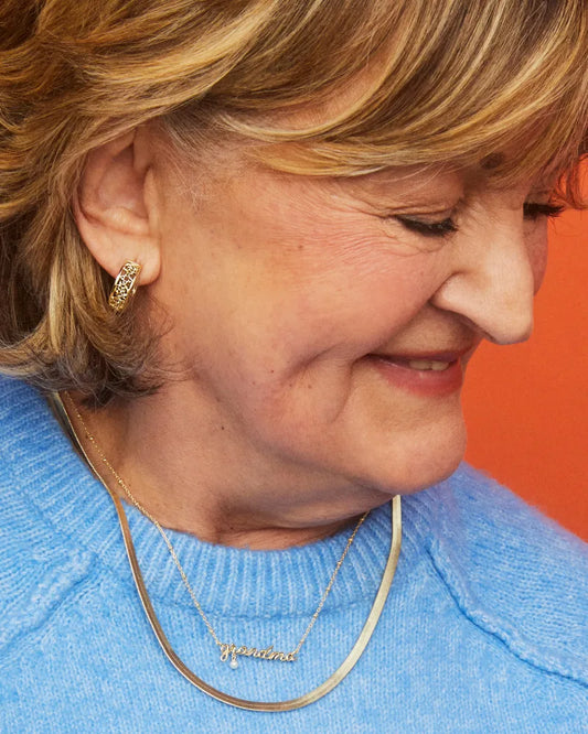 Grandma Script Pendant Necklace in Gold or Silver