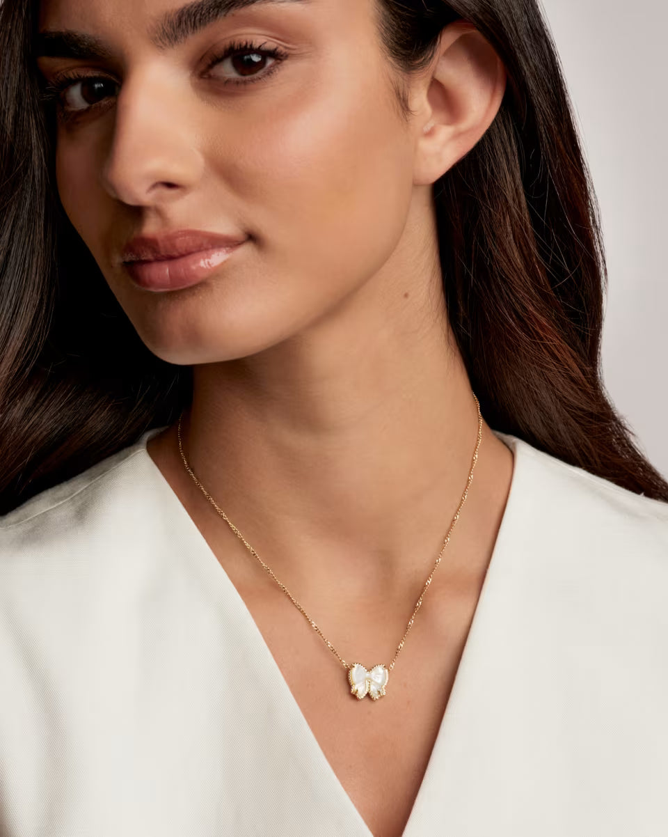 Kendra Scott Haley Bow Necklace in Gold