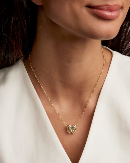 Kendra Scott Haley Bow Necklace in Gold