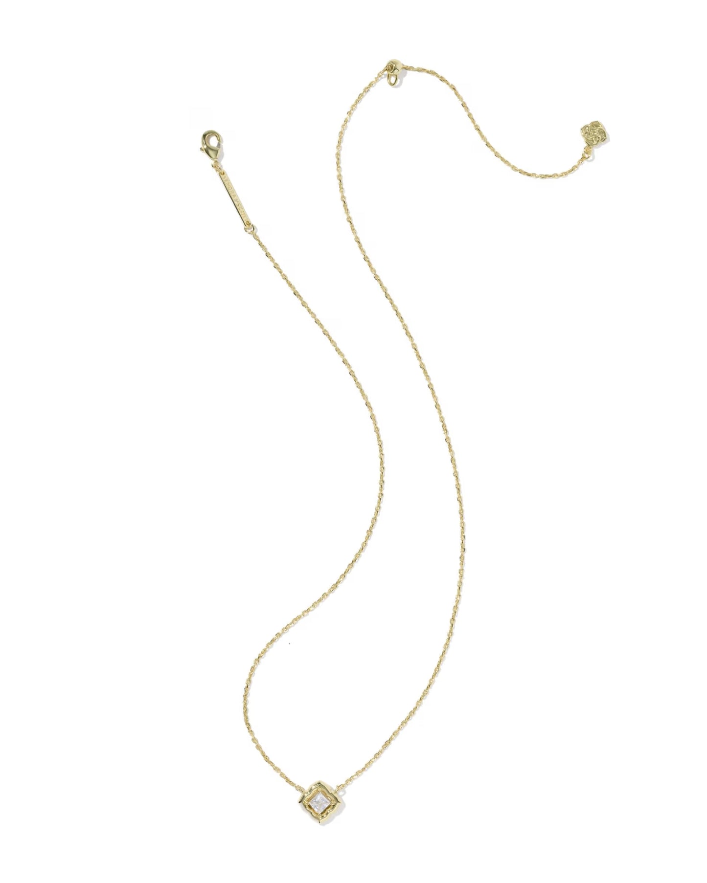 Kendra Scott Mallory Crystal Gold Short Pendant Necklace