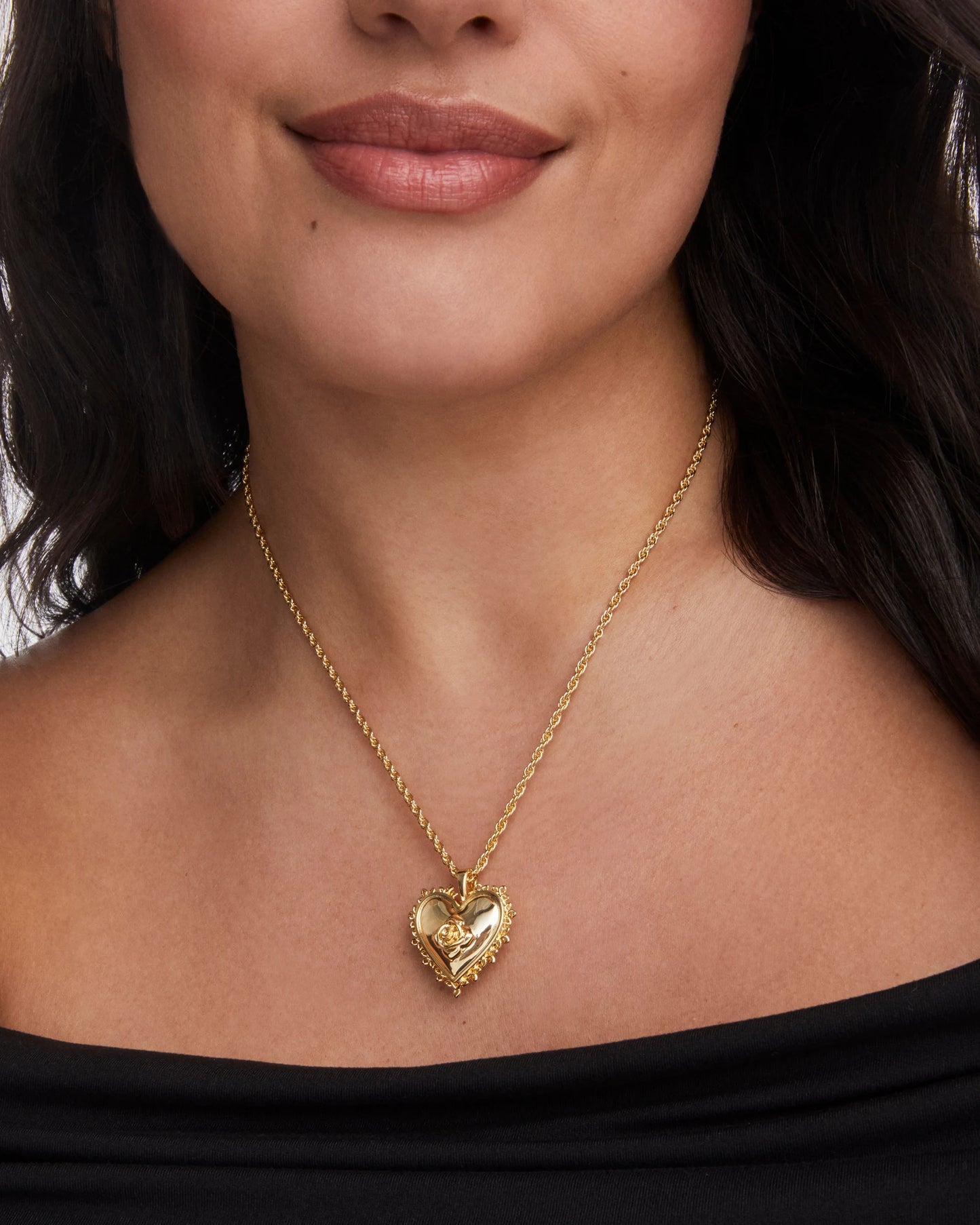 Mallory Rose Locket Short Pendant Necklace
