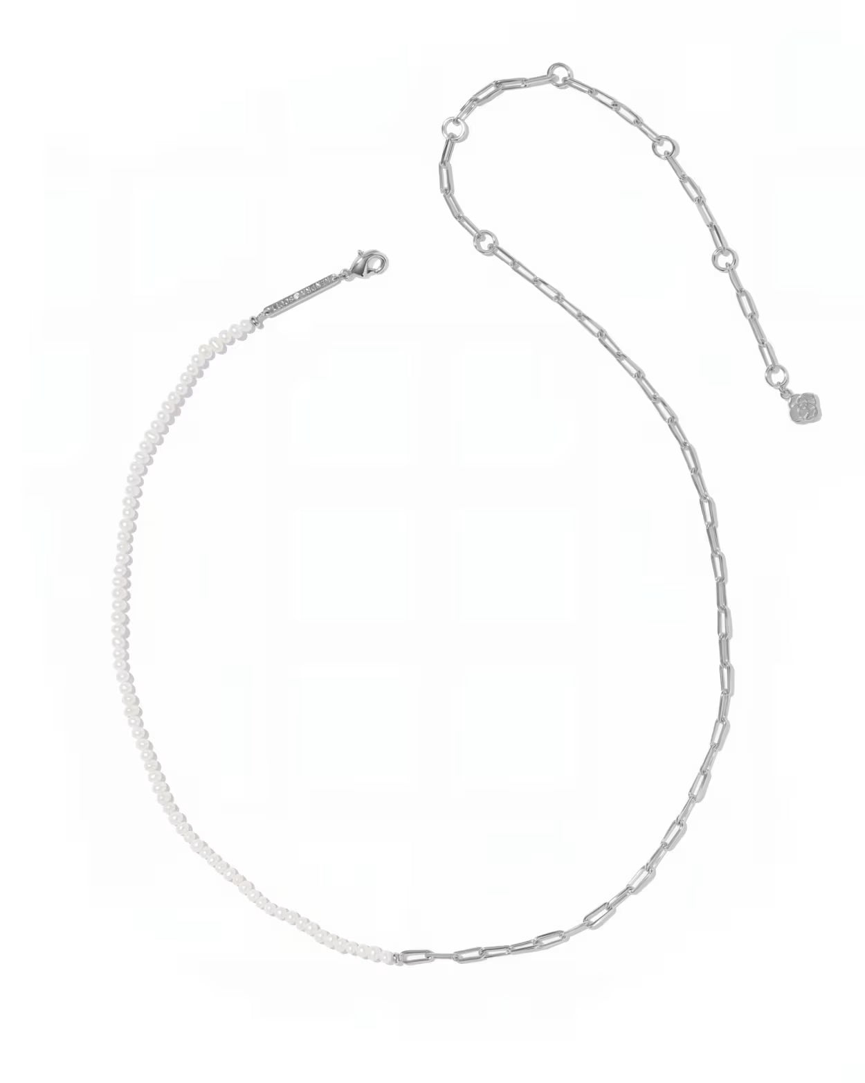 Kendra Scott Markie Silver Half Chain Necklace
