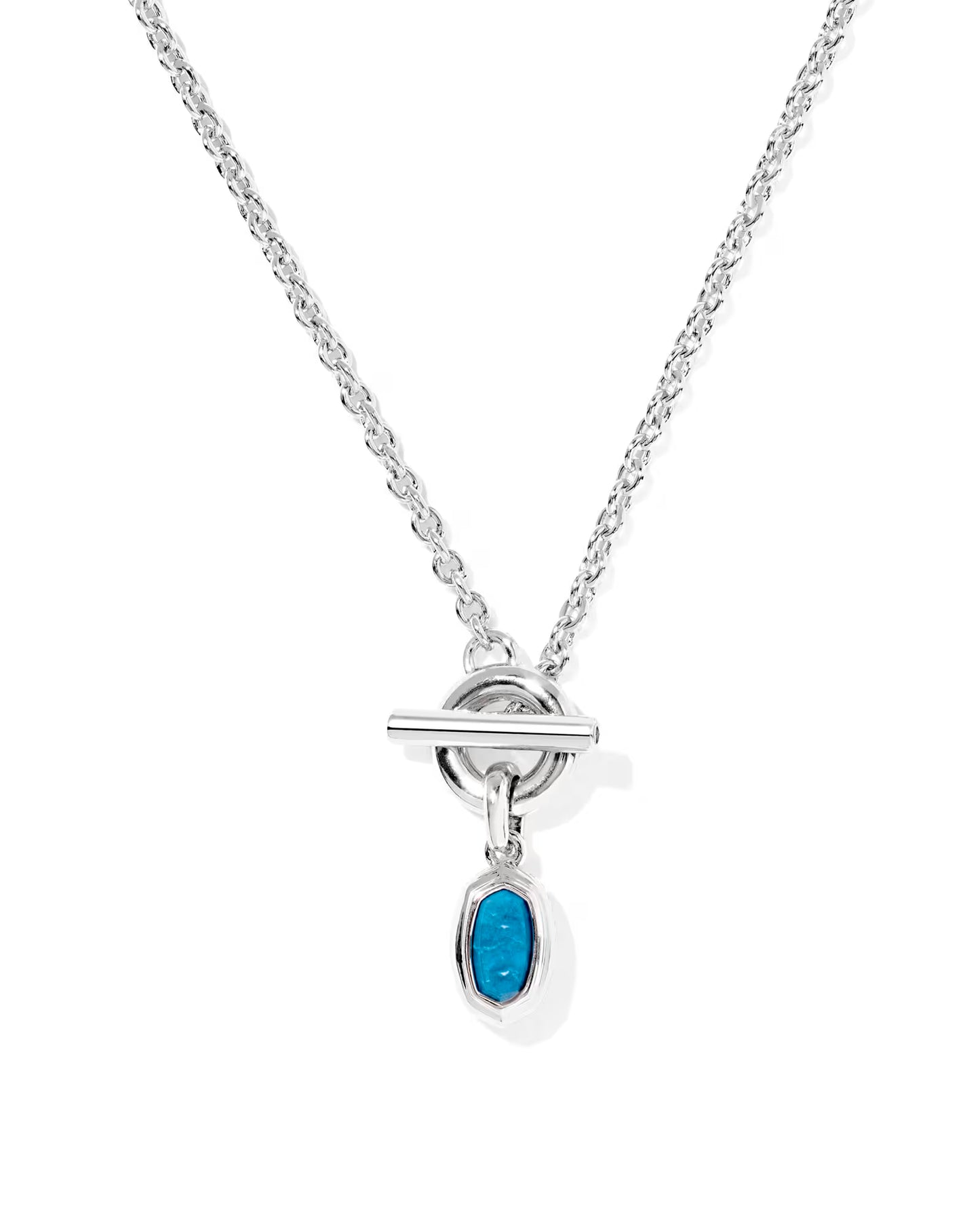 Kendra Scott Mini Elisa Toggle Silver Short Pendant Necklace