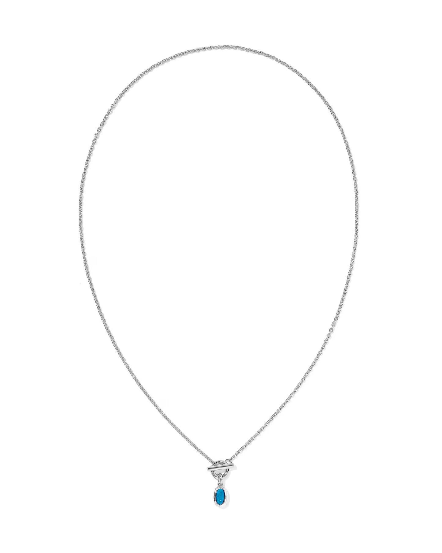 Kendra Scott Mini Elisa Toggle Silver Short Pendant Necklace