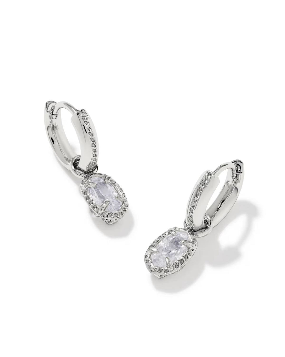 Kendra Scott Mini Ellie Luxe Silver Huggie Earrings