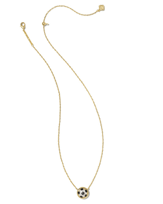 Kendra Scott Soccer Gold Short Pendant Necklace