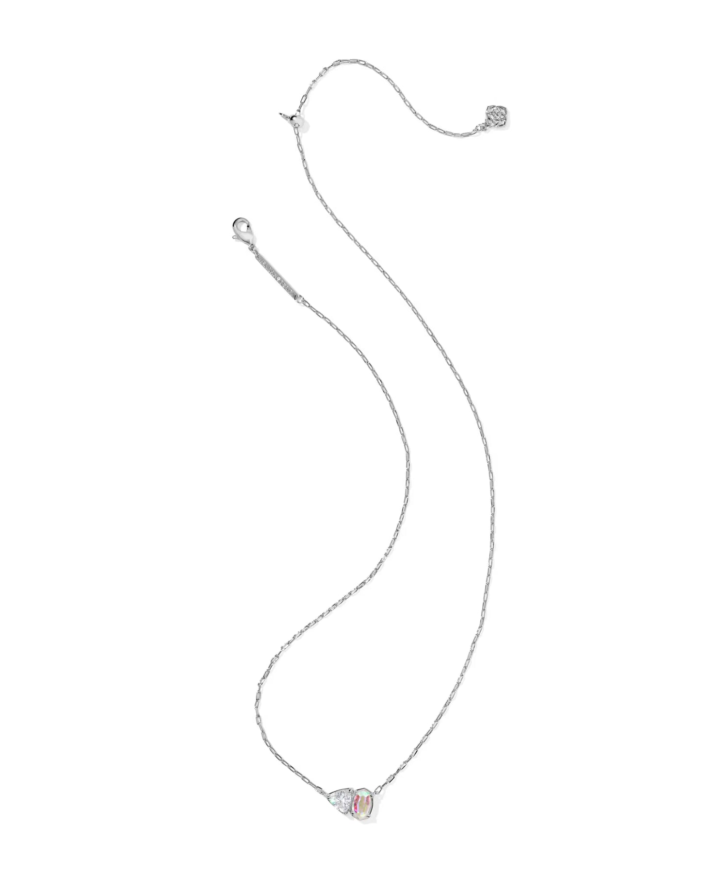 Kendra Scott Tatum Silver April Short Pendant Necklace