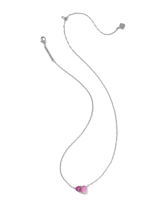 Kendra Scott Tatum Silver October Short Pendant Necklace