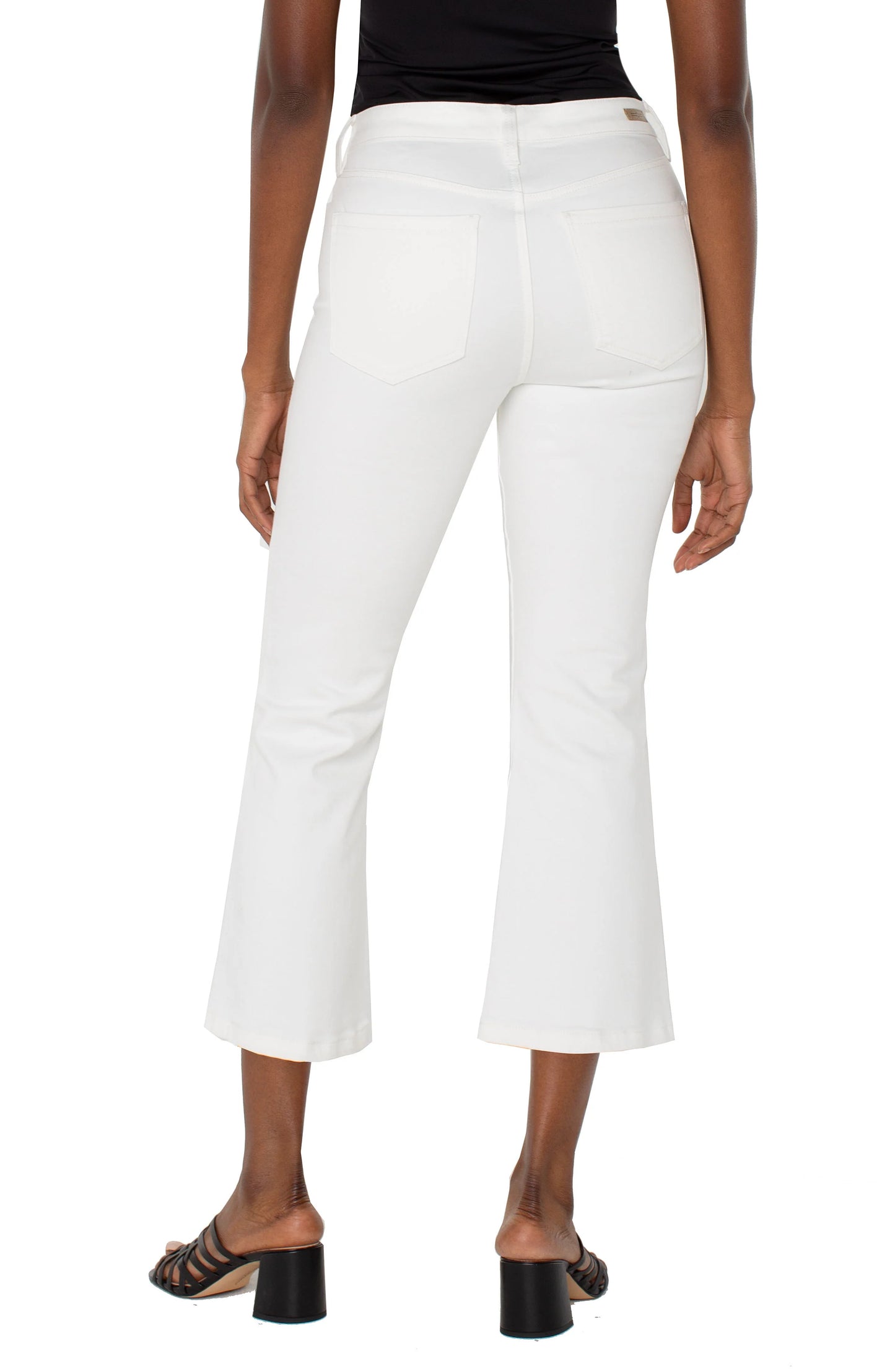 Liverpool White Hannah Crop Flare