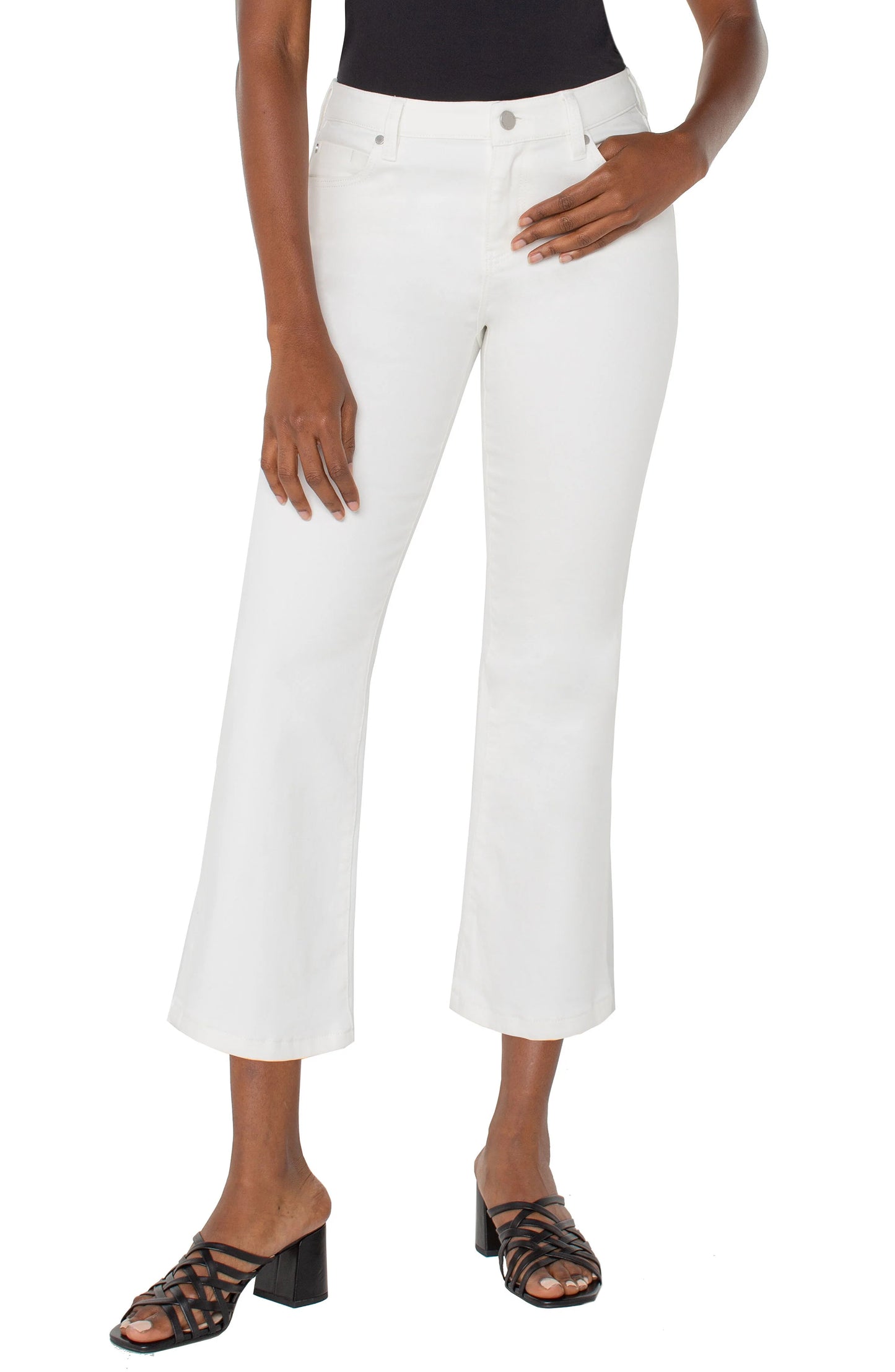 Liverpool White Hannah Crop Flare