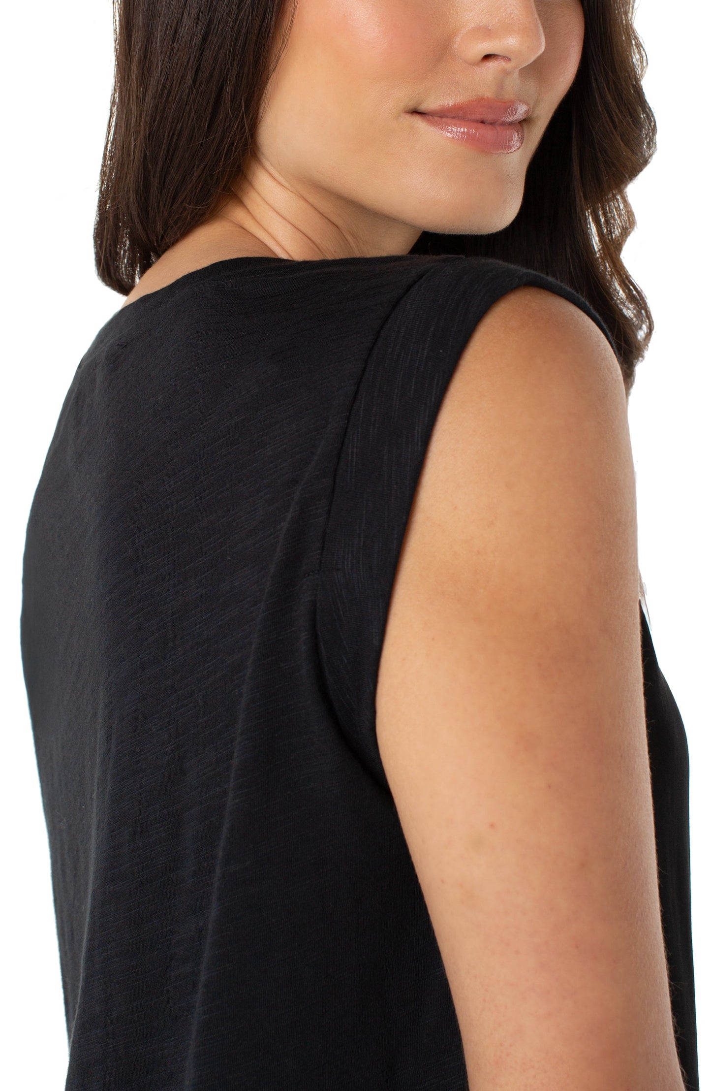 Liverpool Sleeveless Woven Knit Top