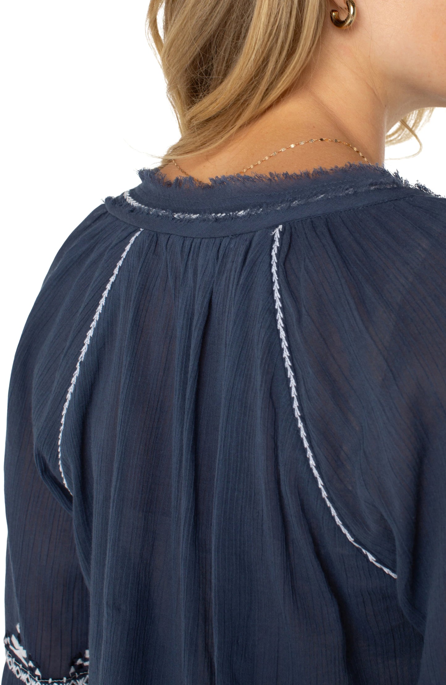Liverpool Long Sleeve Raglan Woven Blouse