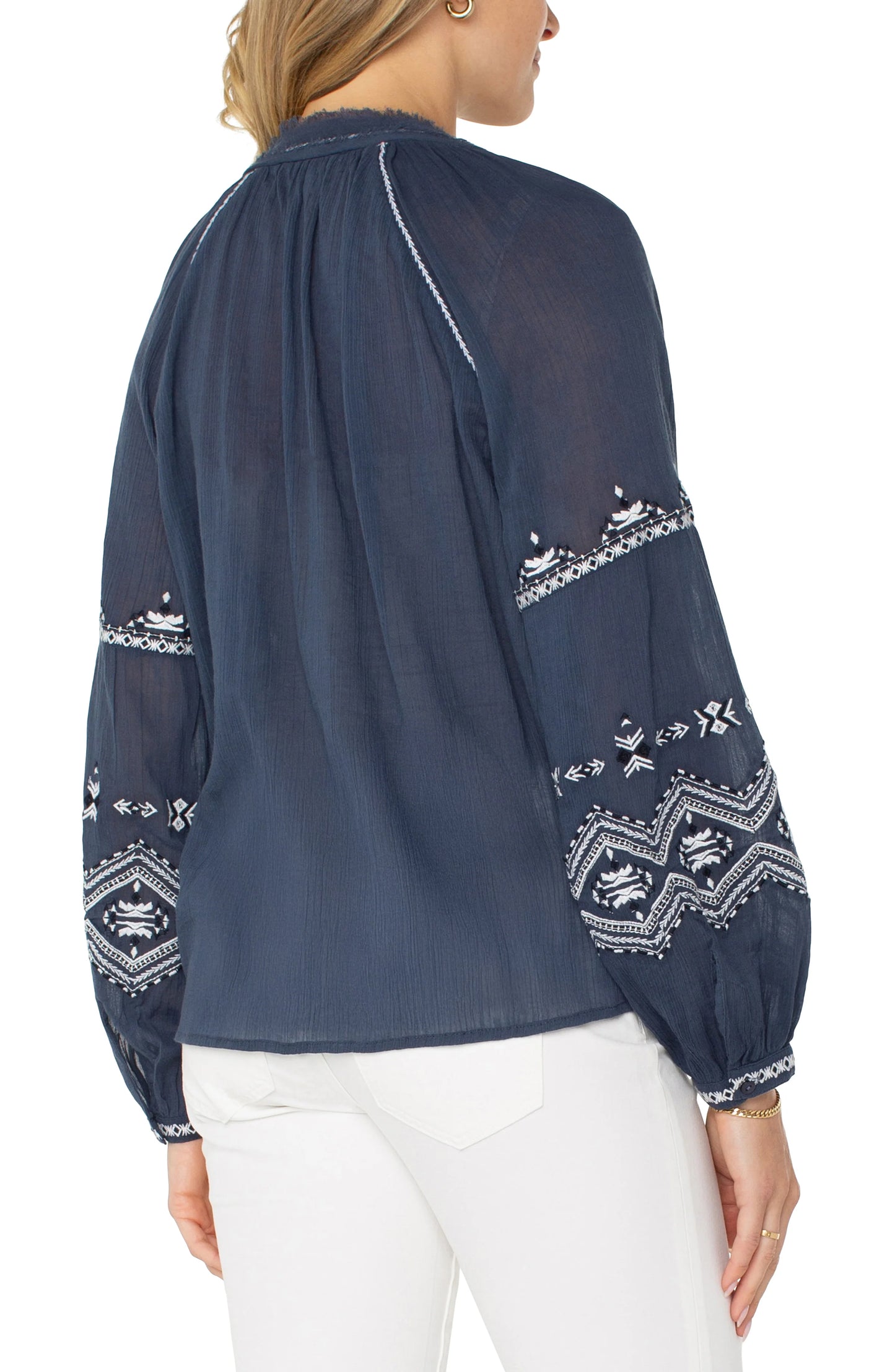 Liverpool Long Sleeve Raglan Woven Blouse