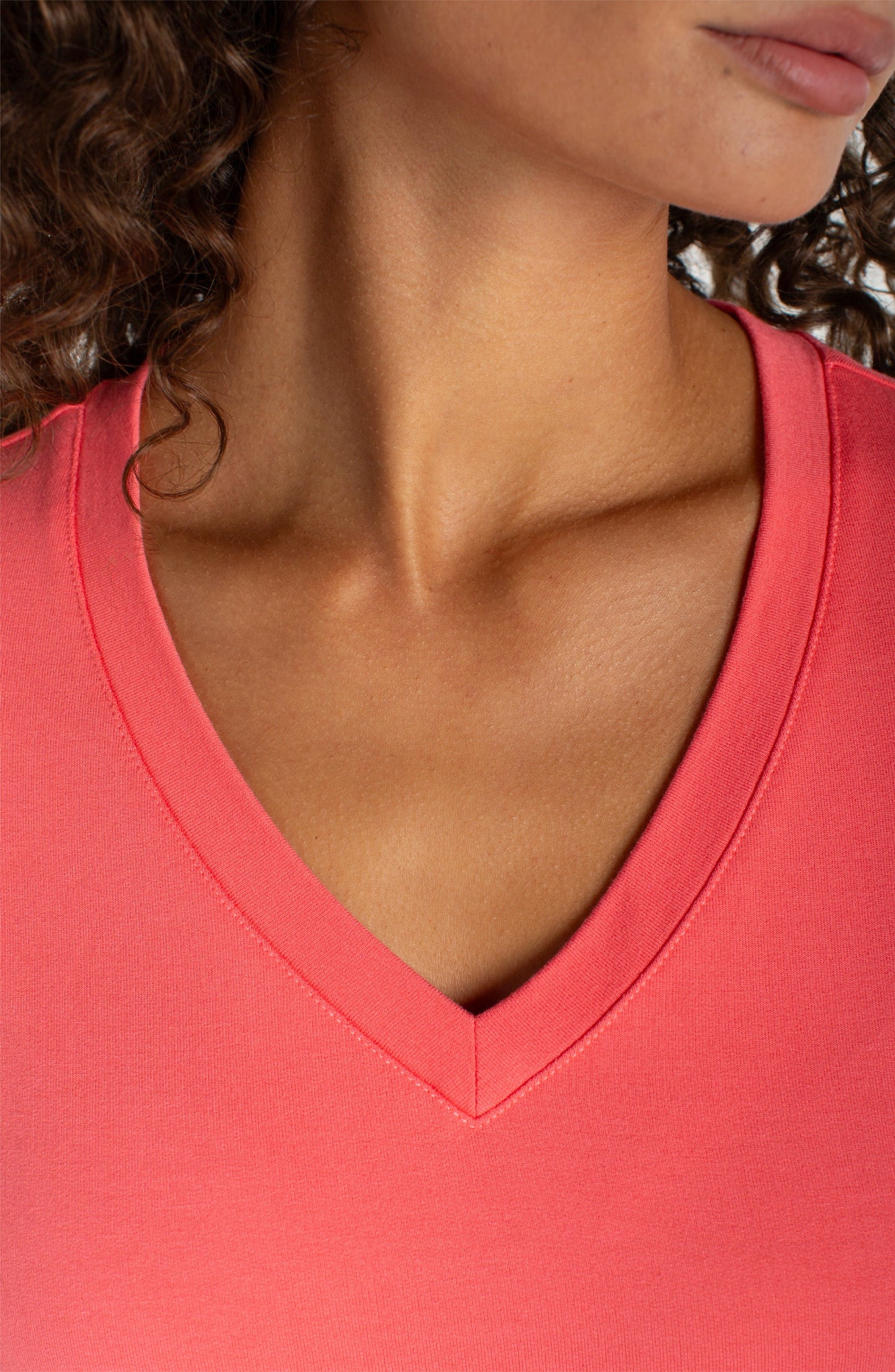 Liverpool Short Sleeve V-neck Knit Tee