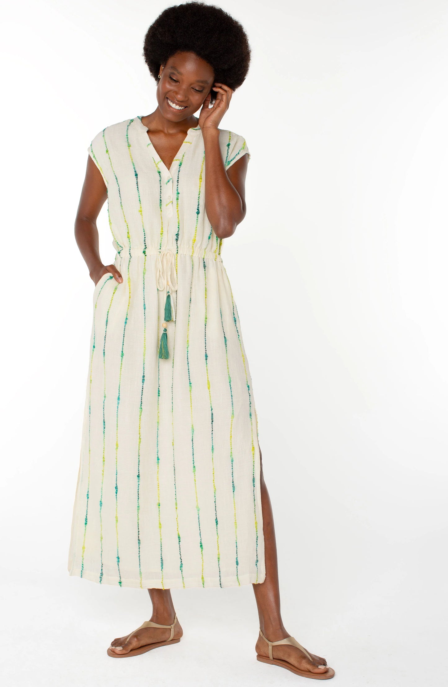 Liverpool Midi Dress With Smocked Waist