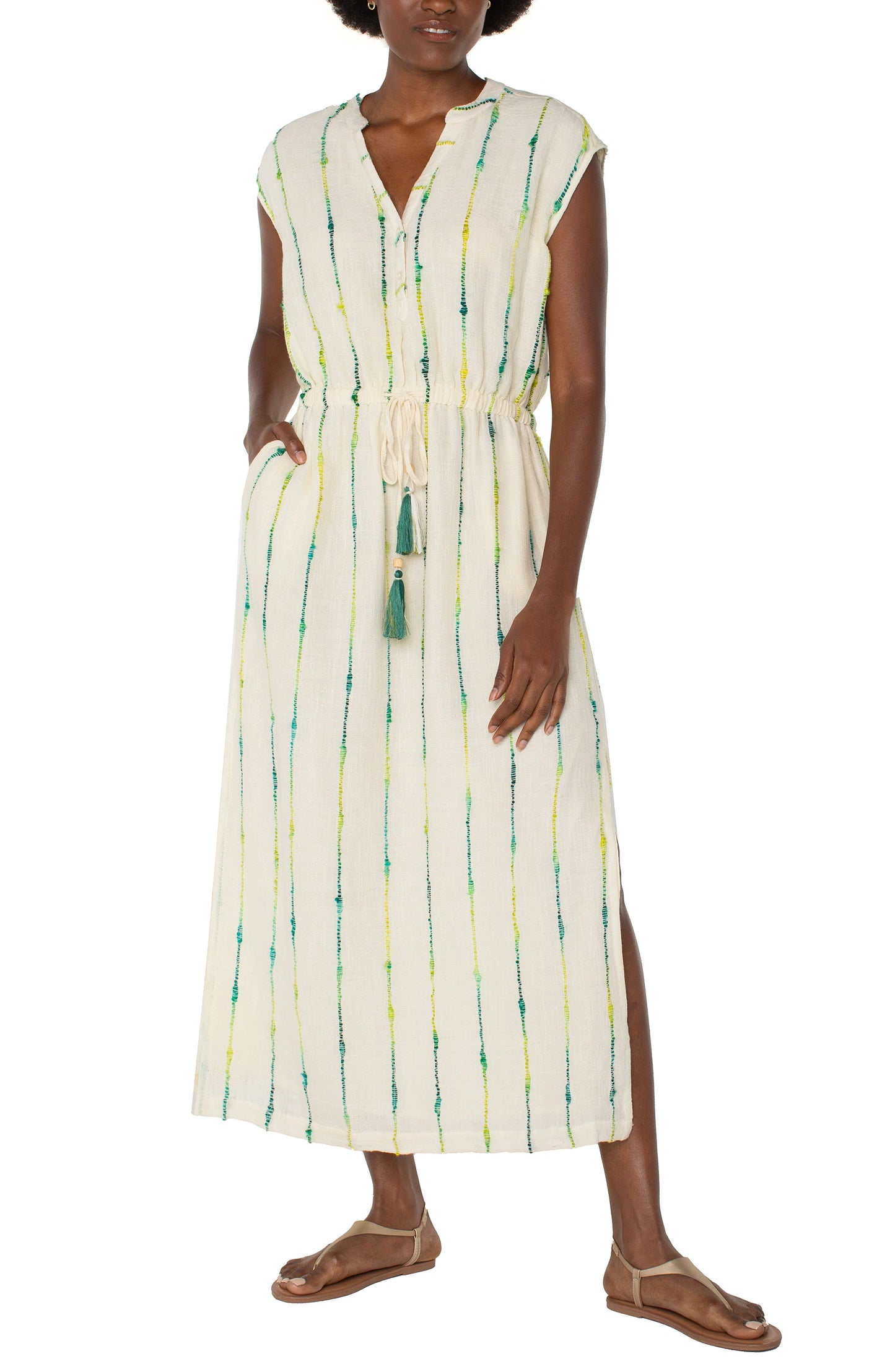 Liverpool Midi Dress With Smocked Waist