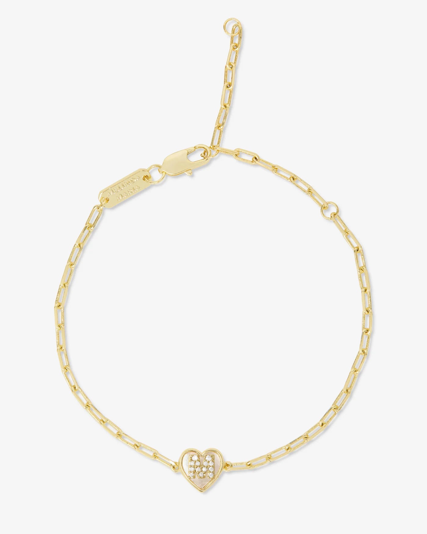 Melinda Maria Love Letters Heart Bracelet