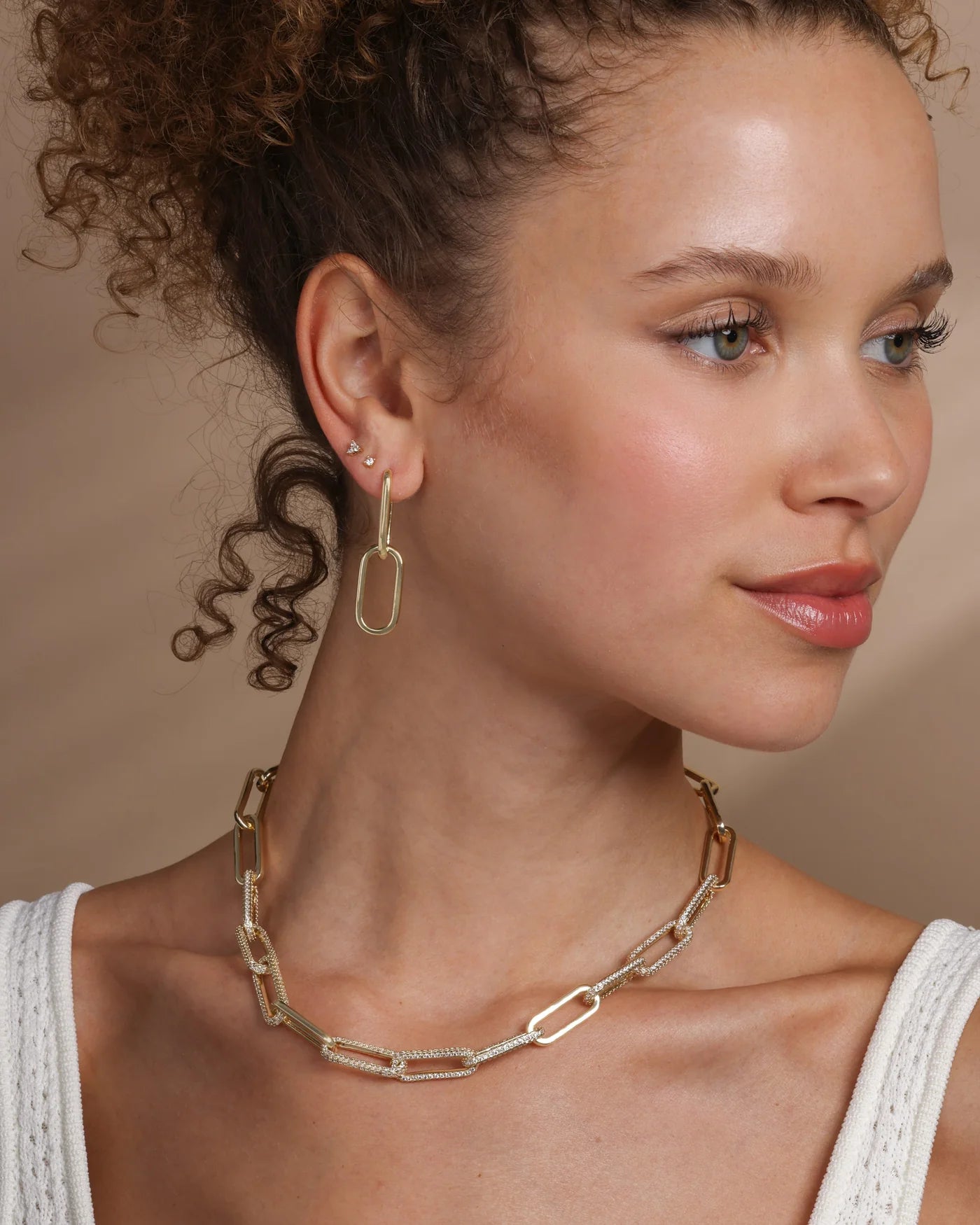 Melinda Maria Carrie Chain Convertible Huggies-Gold