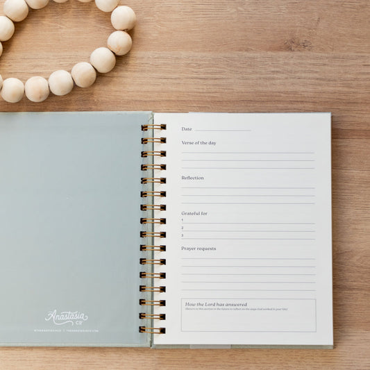 The Anastasia Co. Prayer Journal - Green Linen