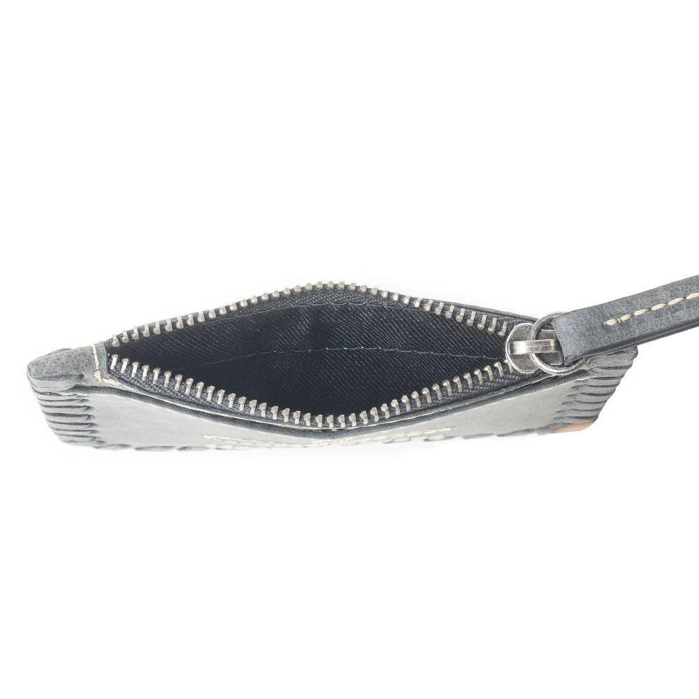 Outlander Edge Western Embroided Credit Card Holder In Ash Grey