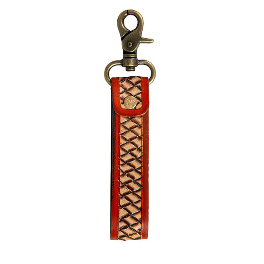 MAKER’S WEAVE HAND-TOOLED KEY FOB