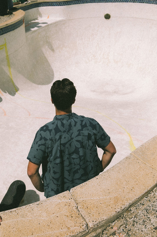 Brixton Charter WASHED NAVY/ AZURE BLUE FLORAL