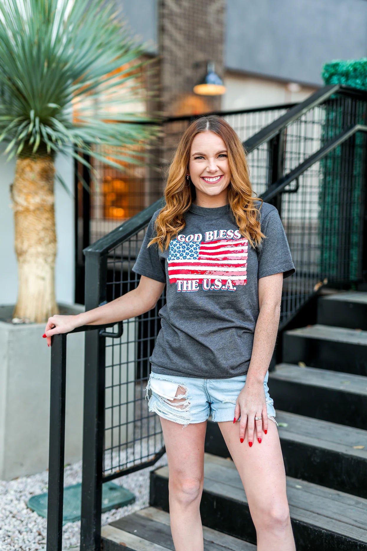 Jadelynn Brooke God Bless the USA tee