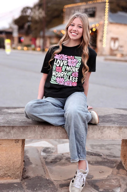 Jadelynn Brooke Love More Worry Less Tee