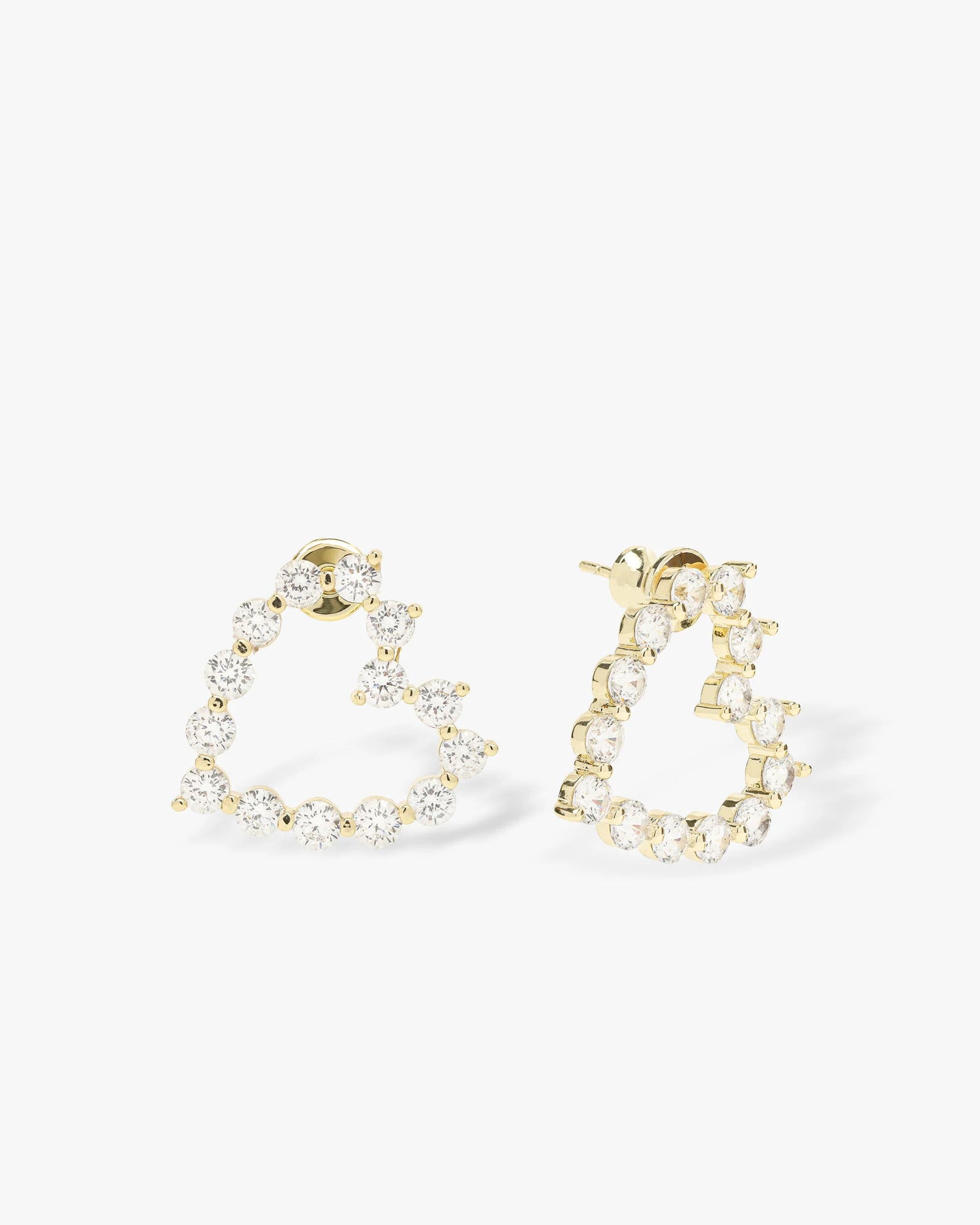 Melinda Maria She's an Icon Baby Heart Earrings (Gold or Silver