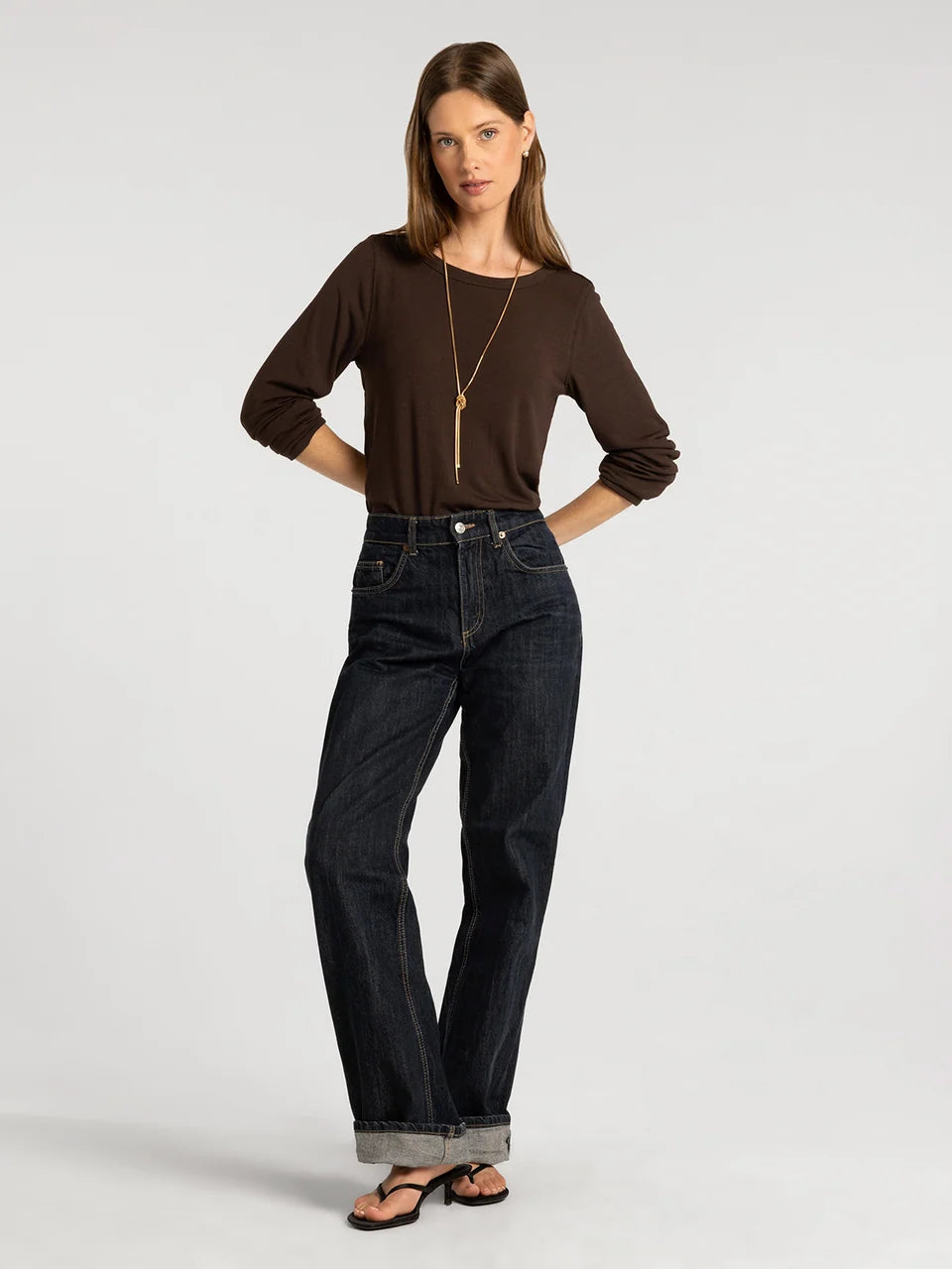 STACY TOP - Coffee Bean