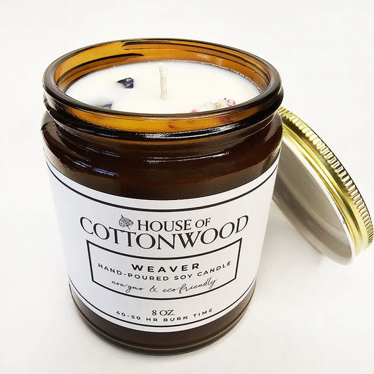 House of Cottonwood WEAVER HAND POURED SOY CANDLE