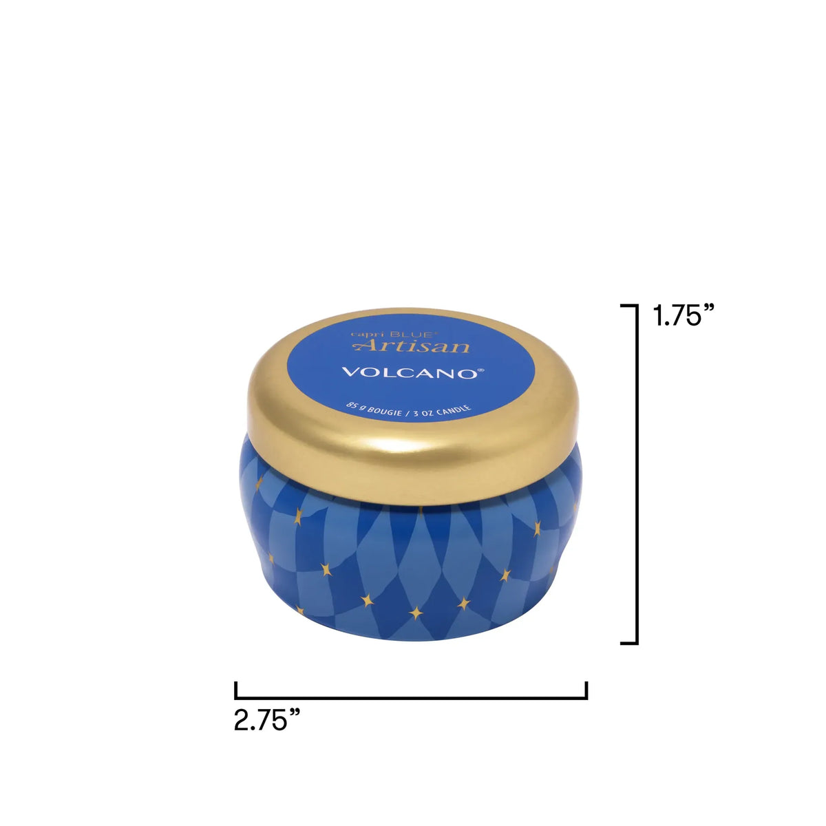 Carpi-Blue Volcano Winter Bazaar Mini Tin Candle