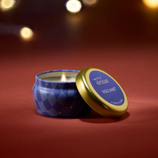 Carpi-Blue Volcano Winter Bazaar Mini Tin Candle