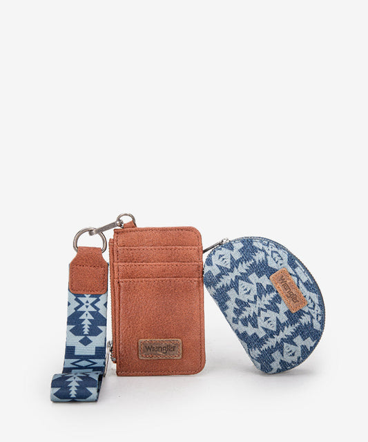 Wrangler Aztec Print Card Holder (Multiple Colors)