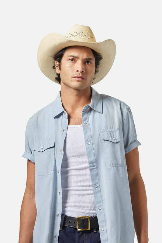 Brixton LAREDO PANAMA STRAW COWBOY HAT