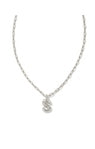 Crystal Letter Pendent Gold or Silver Metal