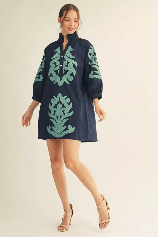 Baroque Applique Dress