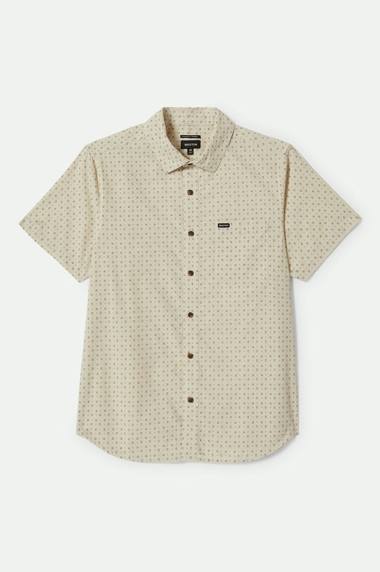 Brixton CHARTER PRINT S/S SHIRT (Ivy Green or Off White MiroFloral)