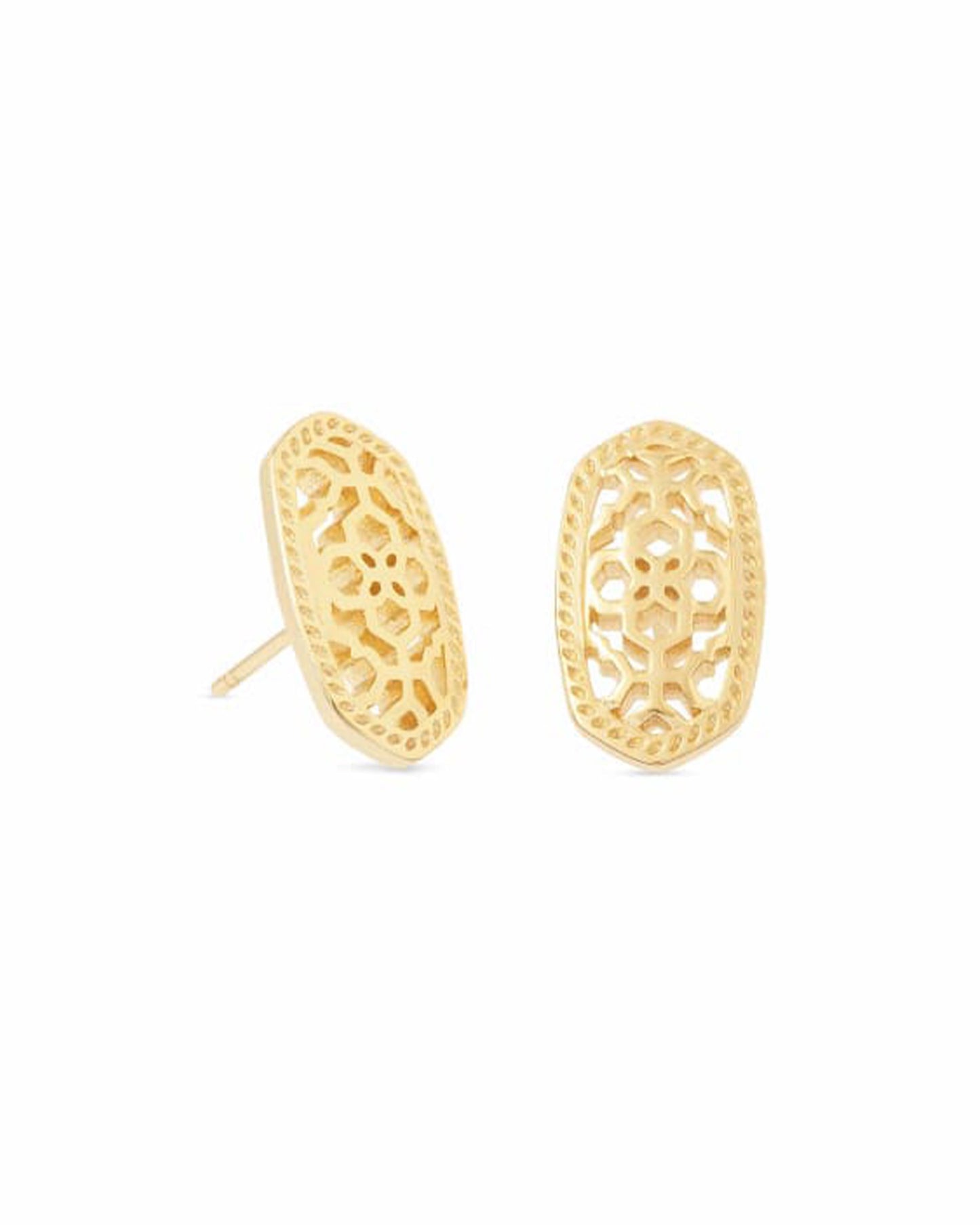 Kendra Scott ELLIE STUD EARRINGS GOLD FILIGREE METAL