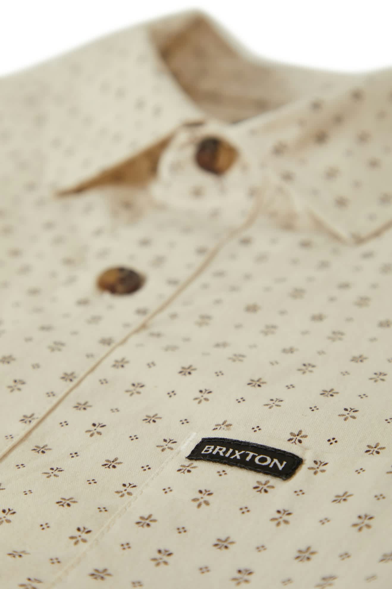 Brixton CHARTER PRINT S/S SHIRT (Ivy Green or Off White MiroFloral)