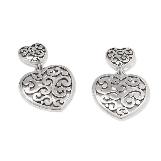 Brighton Contempo Heart Double Post Drop Earrings