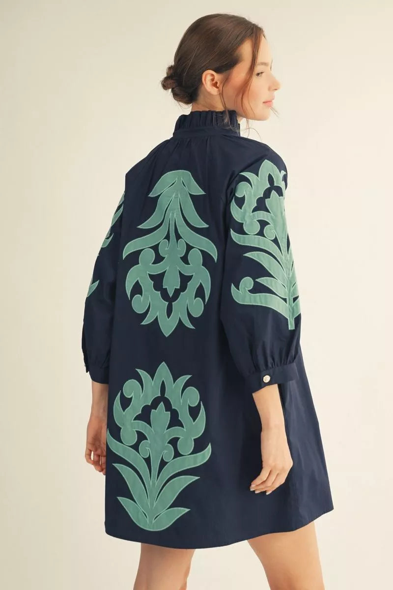 Baroque Applique Dress