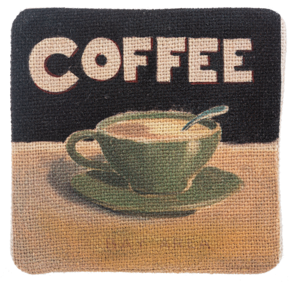 Caffeination Station - Flax Coasters (4 pc. set)