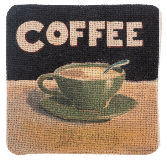 Caffeination Station - Flax Coasters (4 pc. set)