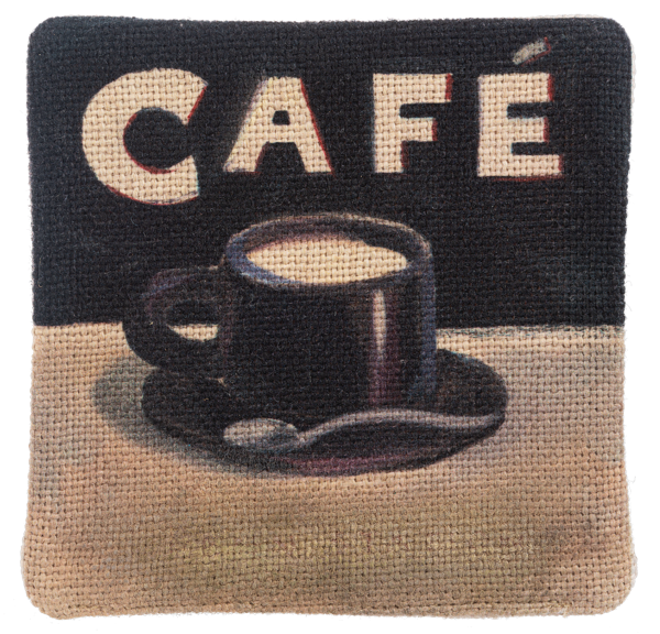 Caffeination Station - Flax Coasters (4 pc. set)