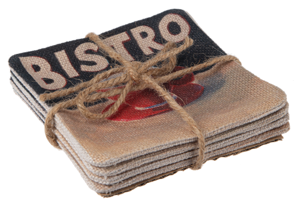 Caffeination Station - Flax Coasters (4 pc. set)