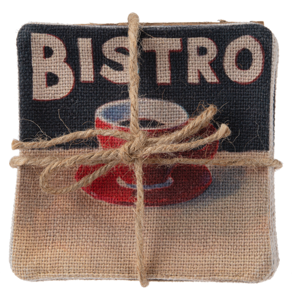 Caffeination Station - Flax Coasters (4 pc. set)