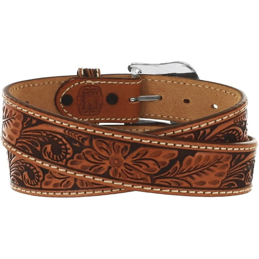 Tony Lama Floral Hand Tooled Belt