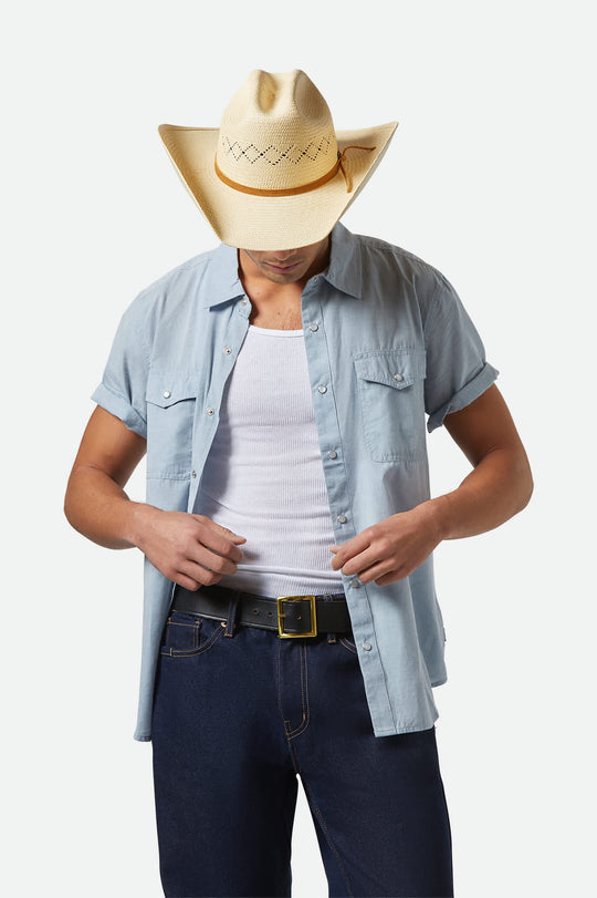 Brixton LAREDO PANAMA STRAW COWBOY HAT