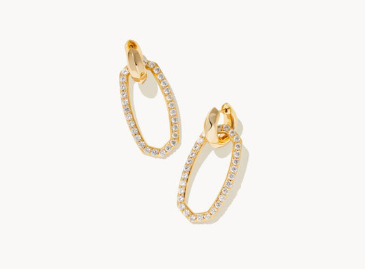 Kendra Scott Danielle Convertible Link Earrings in White Crystal